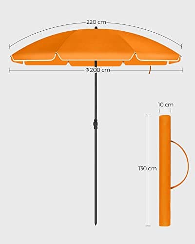 Haveparasol - UV-beskyttelse - Orange