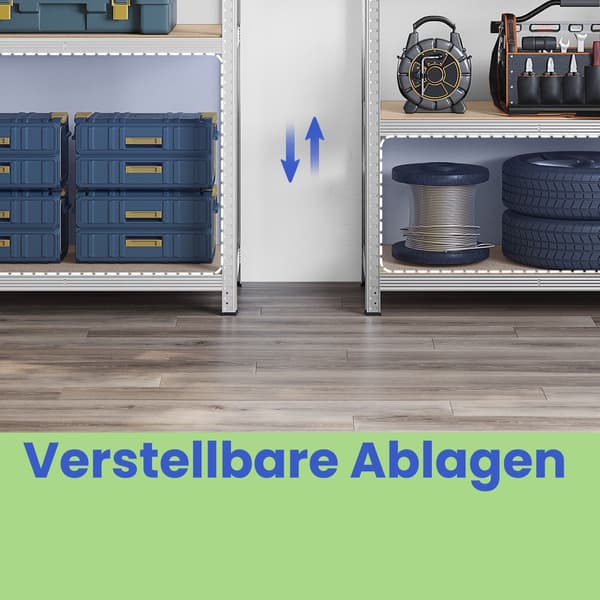 Förvaringsställ - Kraftigt - Pulverlackerat stål - Silver