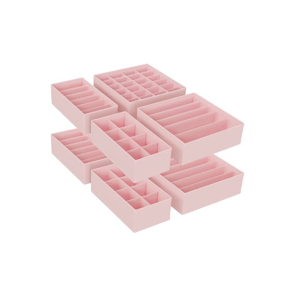 Underklädesförvaring - 5 fack - rosa