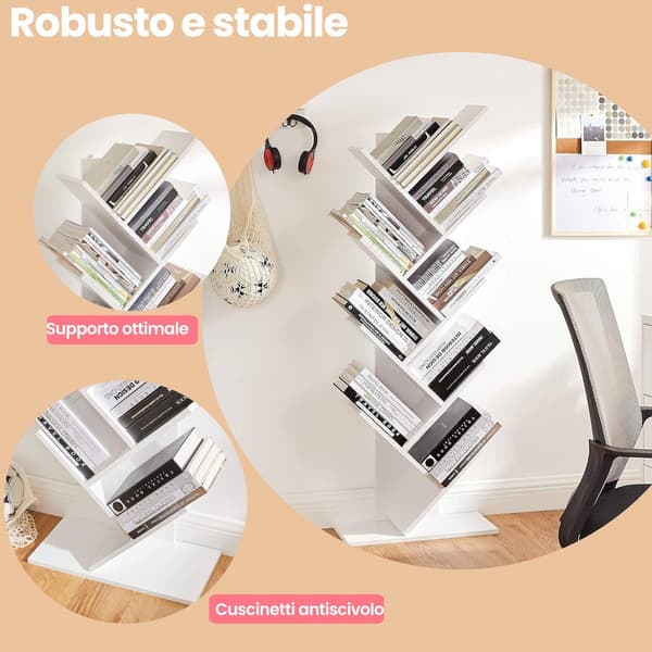 Bogreol - Pladsbesparende design - Cloud White