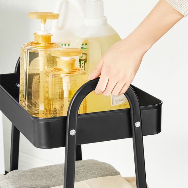 Trolley - Robust serveringsvogn med 3 niveauer - Sort