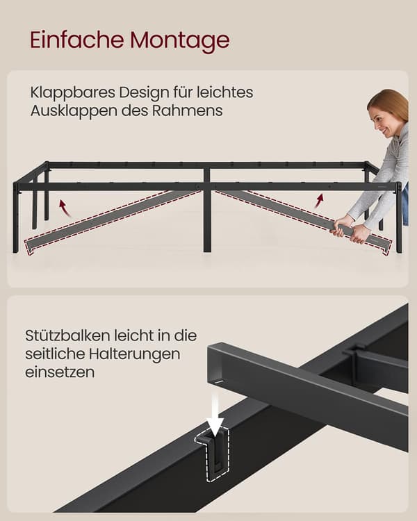 Dobbeltsengstel - Moderne design - Blæksort