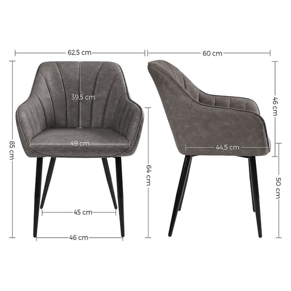Loungefåtölj - Ergonomisk design - Grå