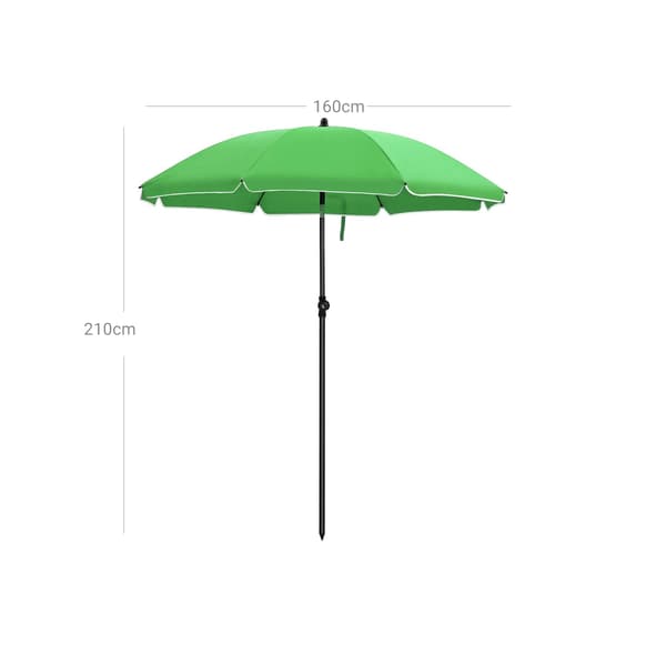 Haveparasol - Vipbar med håndsving - Grøn