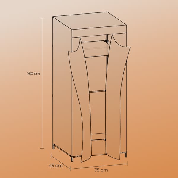 Garderobe - Pladsbesparende design - Sort