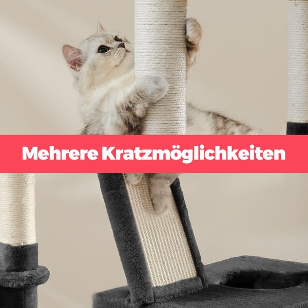 XXL Kradsetræ - Møbler til katte i flere niveauer - Blæksort