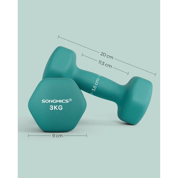 Håndvægtsæt - Ergonomisk greb - Lyseblå
