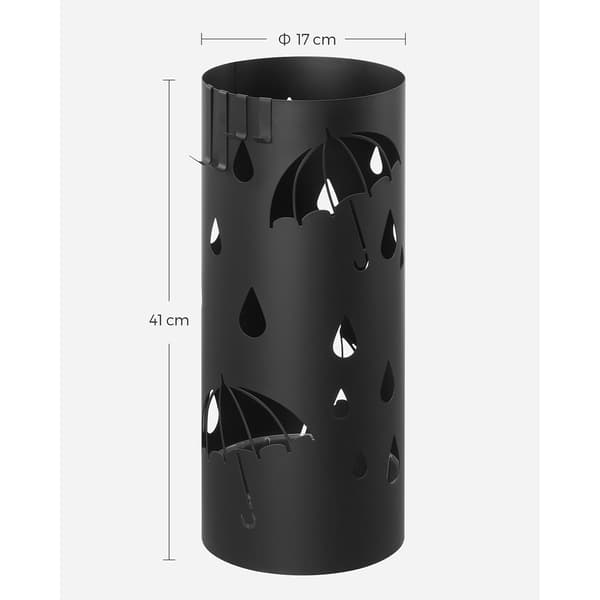 Metalparaplystativ - Stilfuldt design - Sort