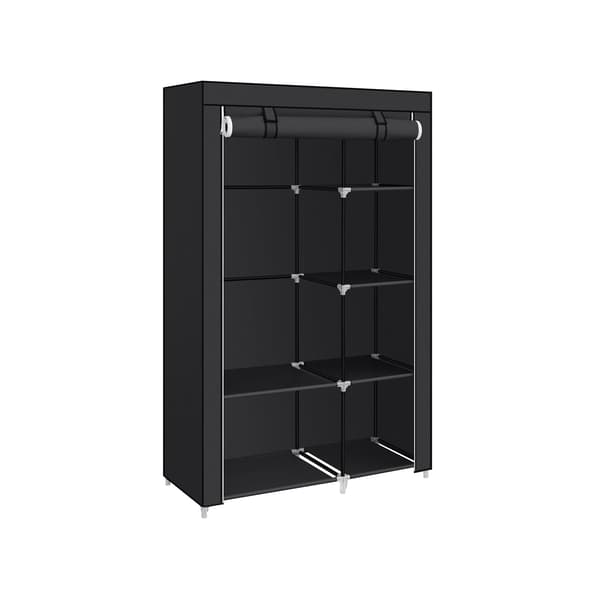 Garderobe - Sammenklappelig med 6 rum - Sort