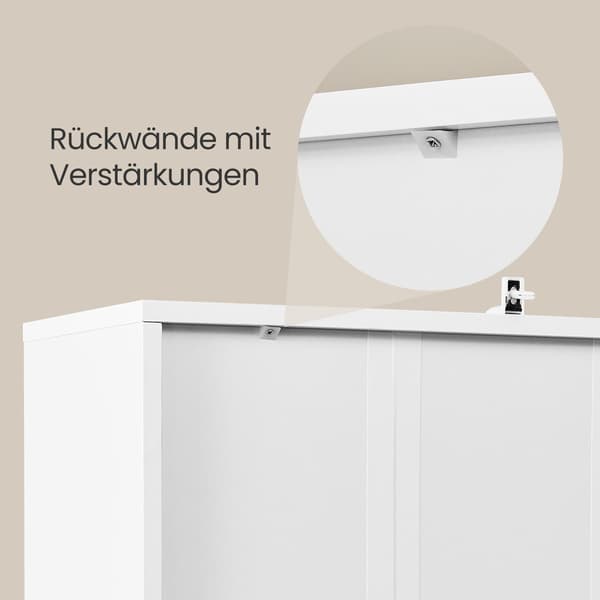 væghylde - 6 niveauer - Cloud White - Minimalistisk design