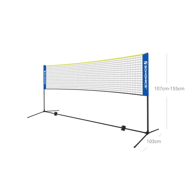 Badmintonnet - 5 m - blå og gul