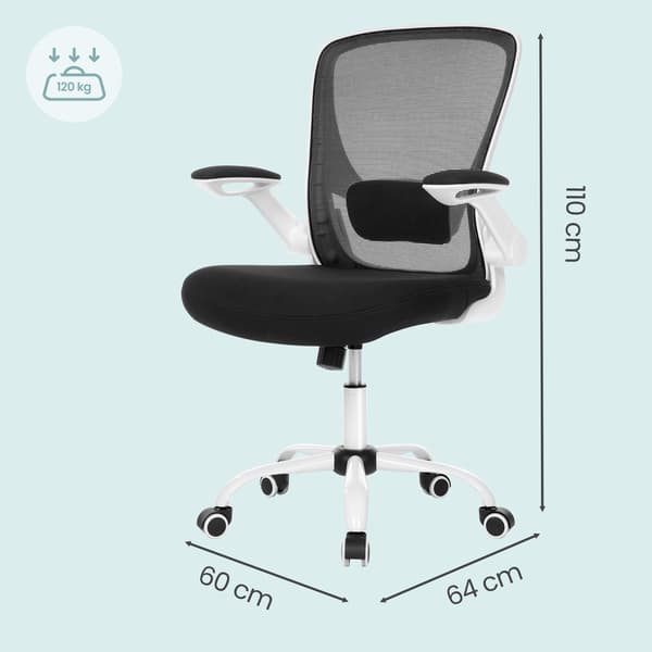 Kontorstol - 1 x kontorstol med netpolstring - ergonomisk design - drejestol