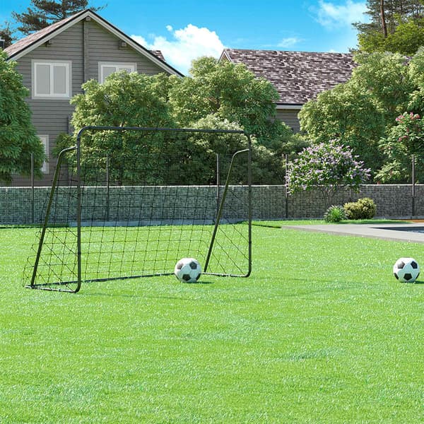 Fodboldmål - Hurtig at sætte op - Metalramme - Sort