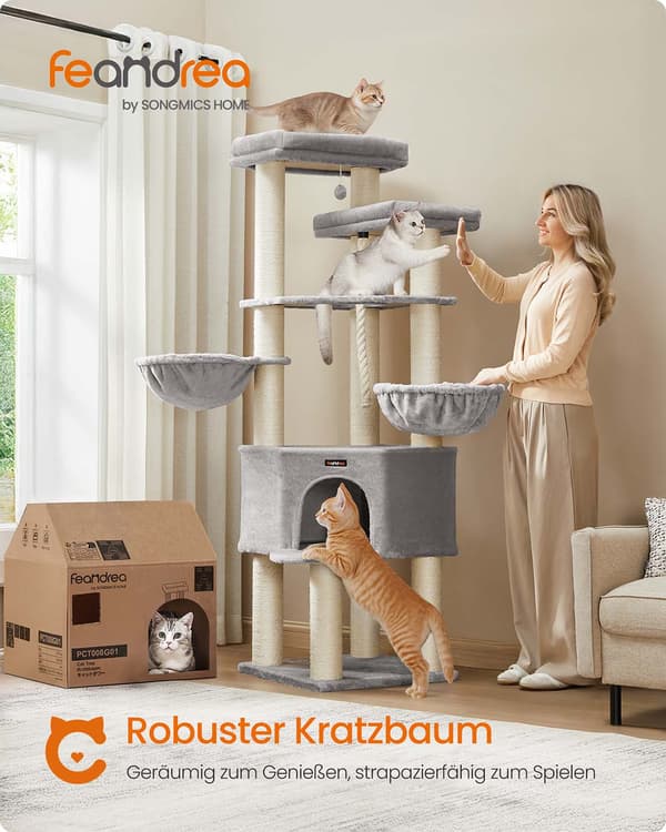 Kradsetræ - Stor model - Flere niveauer - Til store katte