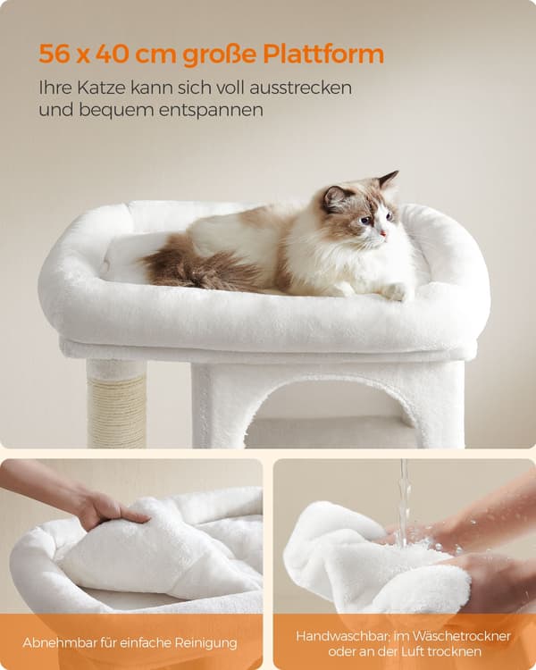Kradsetræ til store katte op til 7 kg, cremehvid