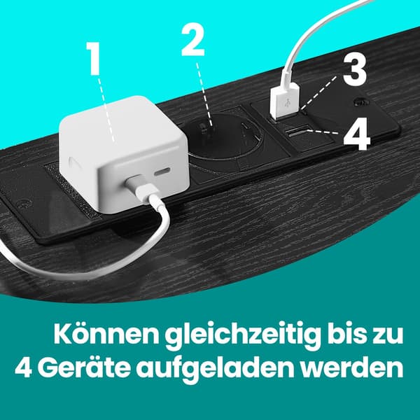 Sidebord - 3 skuffer - moderne - ibenholt sort