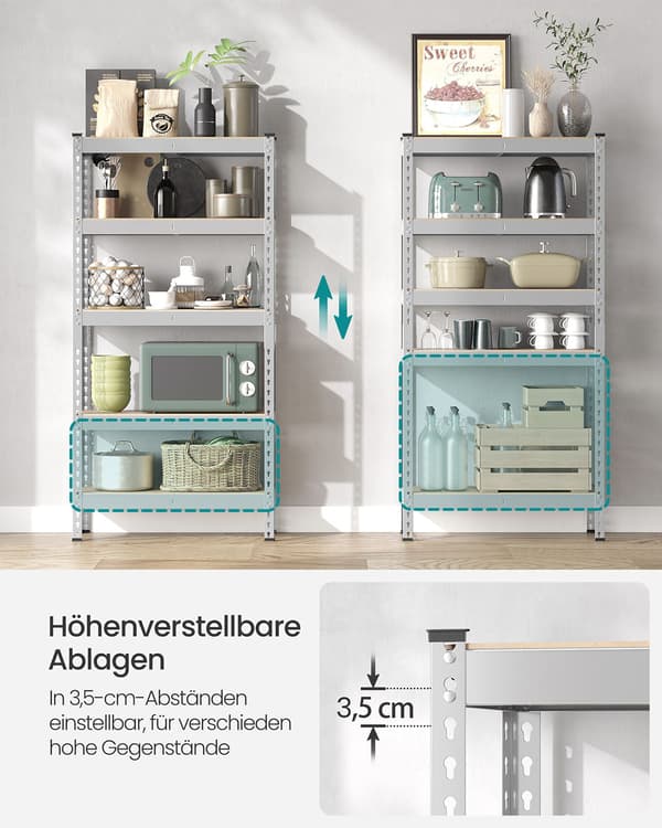 Reolsæt med 2 - Robust design - Sølv