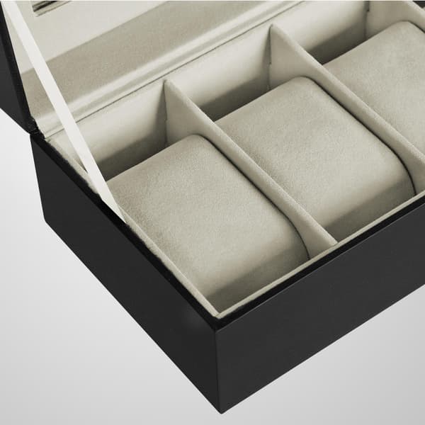 Urkasse - Elegant med 6 urpuder - Sort
