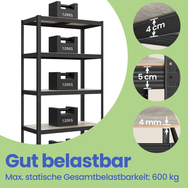 Lagerreoler - tung lasteevne - stål - gråsort