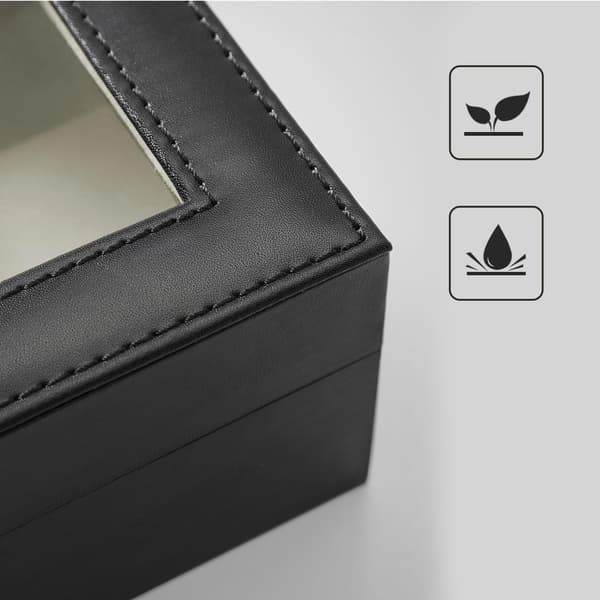Urkasse - Elegant med 6 urpuder - Sort