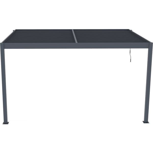 Aluminiumpergola "Windsor" - Mörkgrå - 3 x 4 m