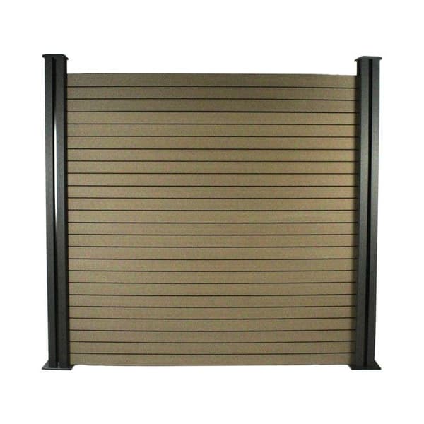 Kit Stängsel 4.8 x 1.2 m komposit - Monteringskit ingår - Brun