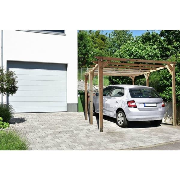 Carport för bil i trä "Sunny" 3 x 5 m