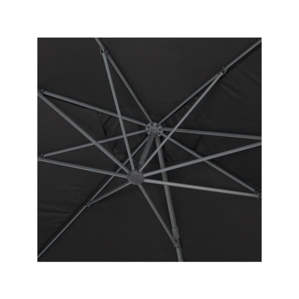 Parasol trädgård av aluminium "Sun 4" - Rektangulär - 3 x 4 m - Svart - Vikter ingår