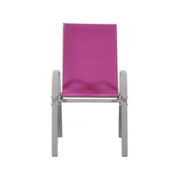Designträdgårdsstolar - Stål/Textilén - Rosa - Set om 2 - 53,5x75x92 cm