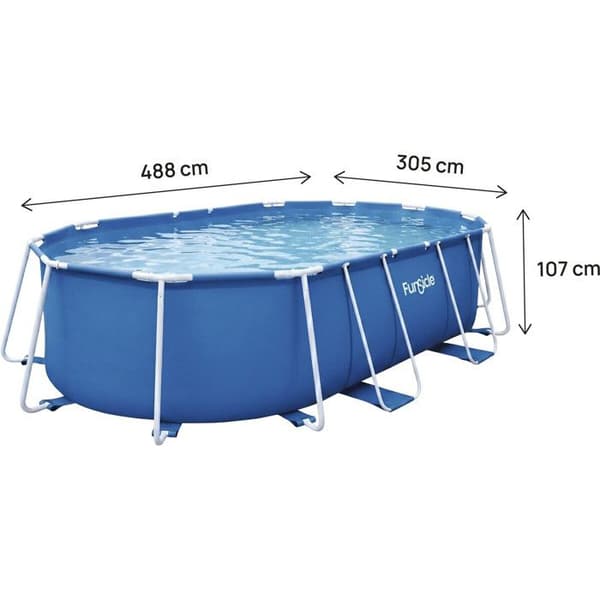 Ovalt rørformet pool "Tina" - 4,88 x 3,05 x 1,07 m