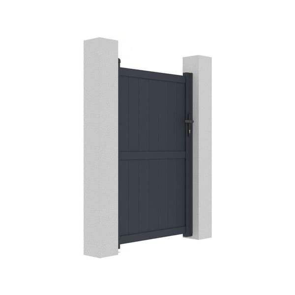 Aluminiumportill "Maurice" - 101,2 x 155,9 cm - Grå