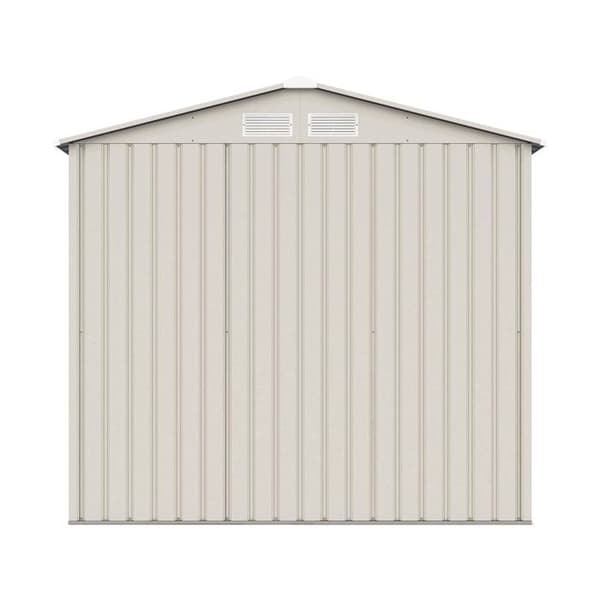 Trädgårdsbod i metall "Nebraska" - 2,71 m² - Beige/grå antracit