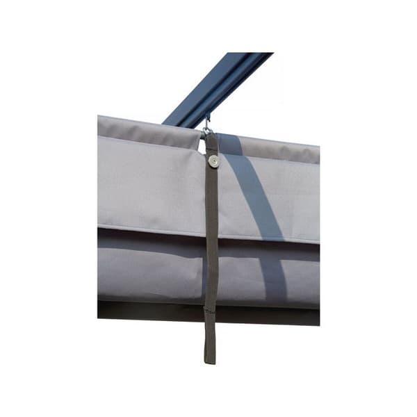 Metallpergola med infällbart tak - 3 x 4 m - Grafitgrå