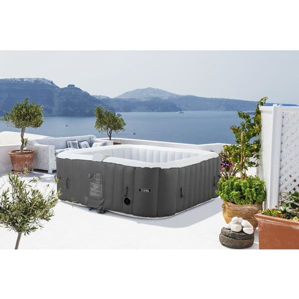 Uppblåsbar spa "RIVIERA" i PVC - 6 platser - Grå/vit