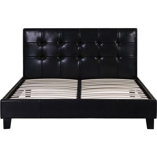 Dubbel säng i PVC "Julia" - 140 x 190 cm - Svart