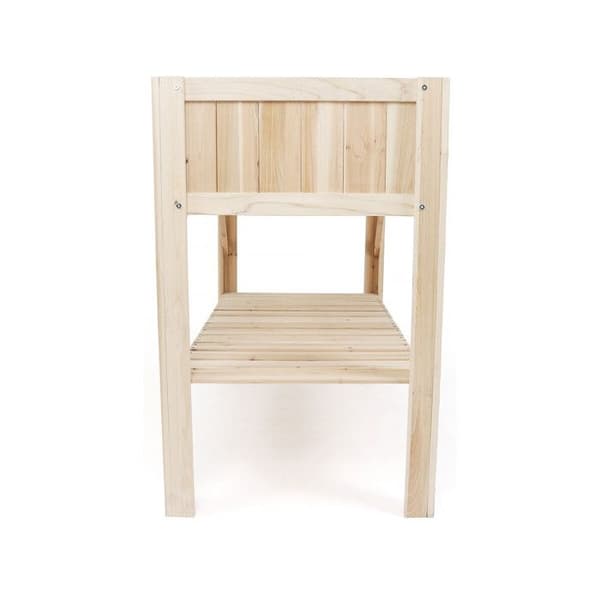"Magnolia" træbed med ben - 115 x 57 x 90 cm - Beige