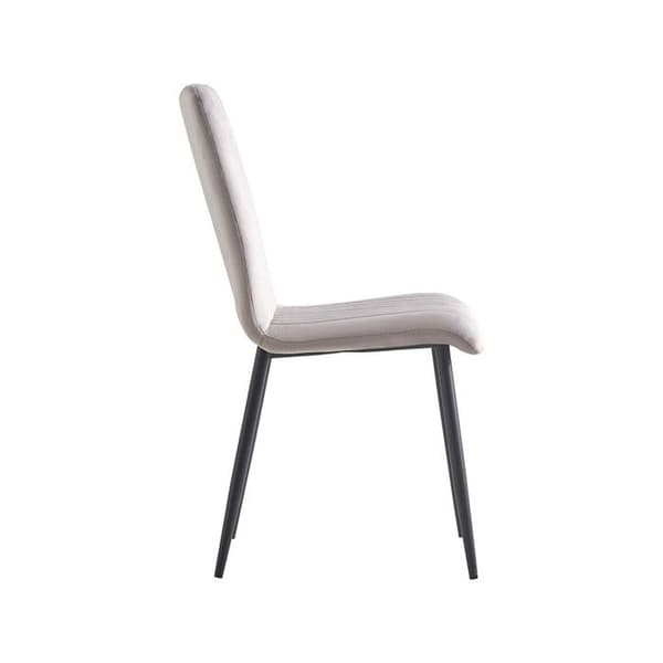 Set med 2 stolar i sammet "Henley" - Ljusgrå