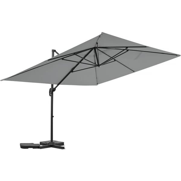 Aluminium parasoll för trädgård "Sky 4" - 3 x 4 m - Grå
