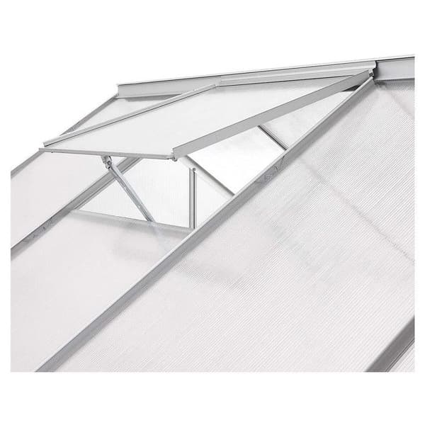 Polykarbonat växthus 250 x 190 x 195 cm "Basilic" - 4,75 m² - Grå