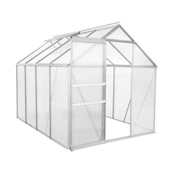 Polykarbonat växthus 250 x 190 x 195 cm "Basilic" - 4,75 m² - Grå