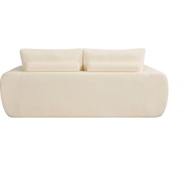 Rät soffa i tyg stil bubble "Léonie" - 3 platser - Beige