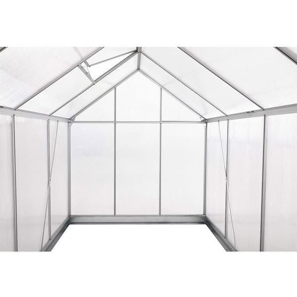 Polykarbonat växthus 250 x 190 x 195 cm "Basilic" - 4,75 m² - Grå