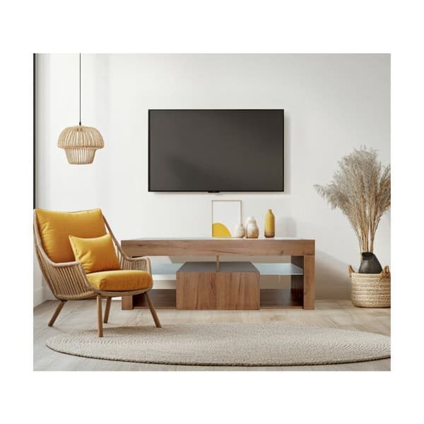 TV-möbel design trä "Hugo" - 140 x 40 x 50 cm - Brun