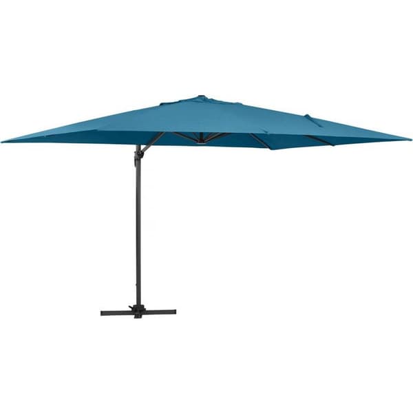 Parasol trädgård av aluminium "Sun 4" - Rektangulär - 3 x 4 m - Blå + Skyddsfodral