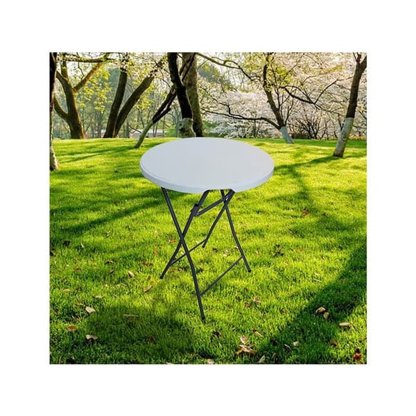Fällbord i plast Ø 80 cm "Lili" - vit