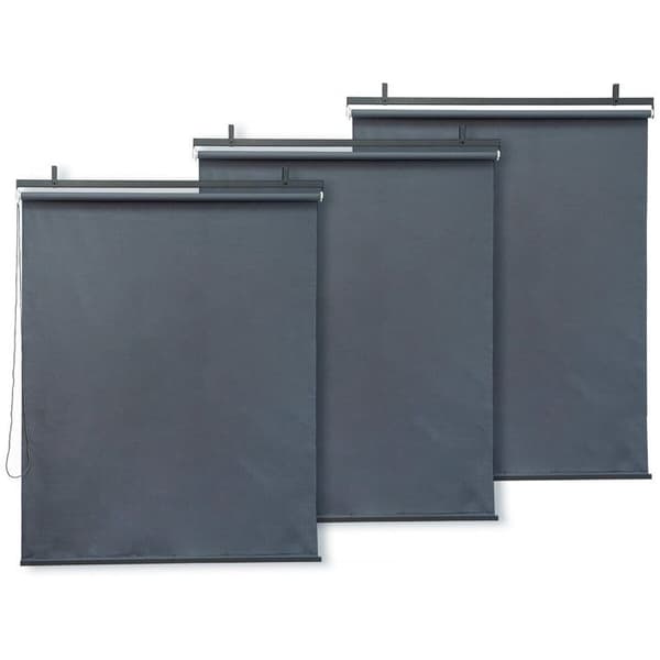 Set med 3 utdragbara pergolastänger - 124 x 225 cm - Antracitgrå
