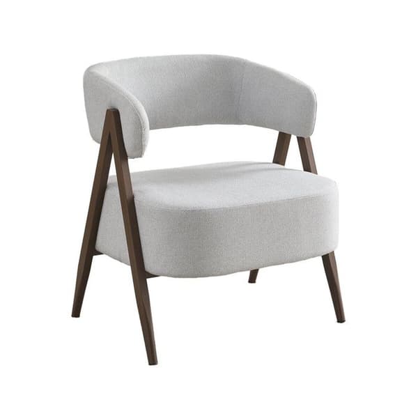 Stol med trælook struktur "Astra" - Lys grå