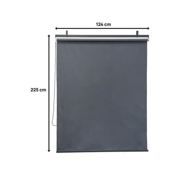 Set med 3 utdragbara pergolastänger - 124 x 225 cm - Antracitgrå