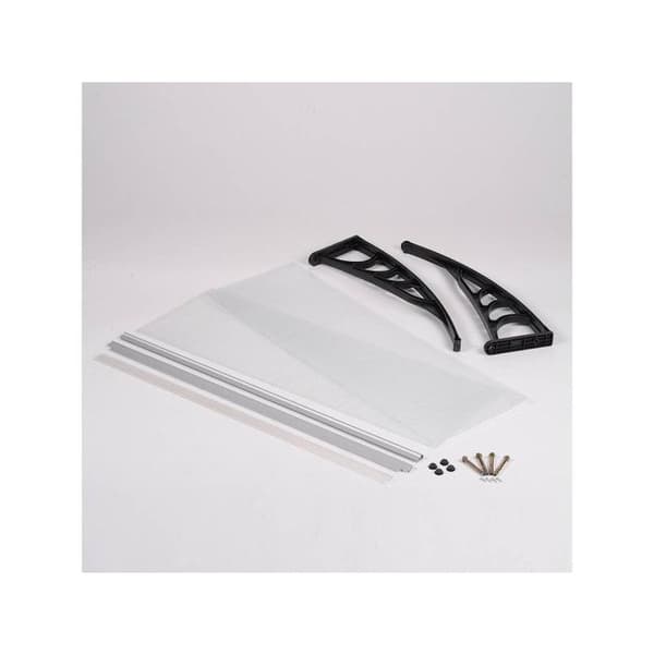 Markise-døroverdækning Para sort polycarbonat 120 x 120 cm