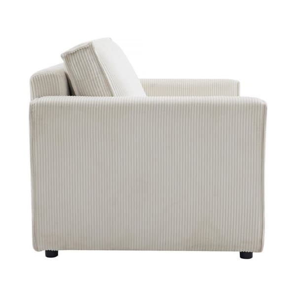 Soffa i ribbat sammet "Grenelle" - 2 platser - Beige